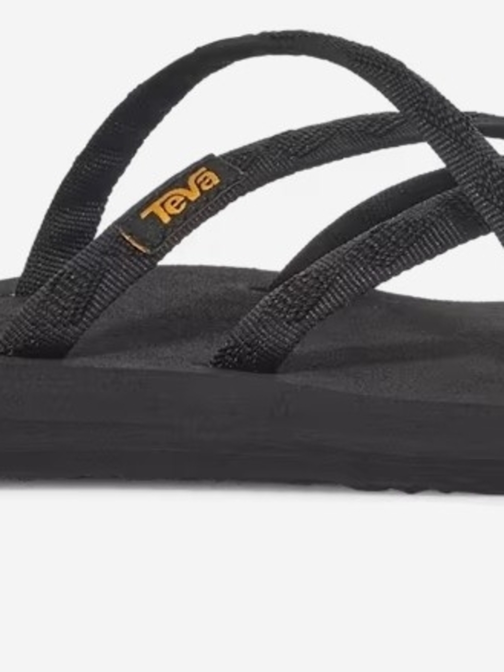 Teva Women’s Black Sandal with Yellow Logo Accent